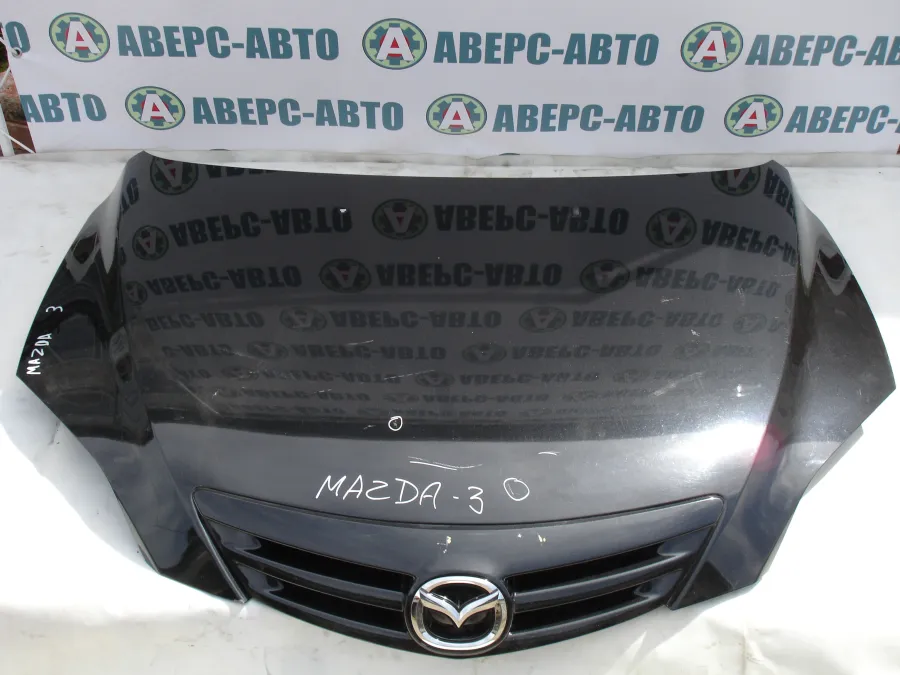 Капот Mazda 3 BK черный