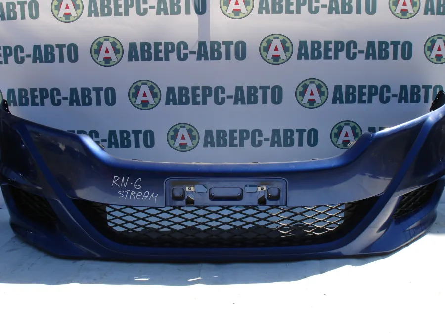Бампер передний Honda Stream RN6 темно-синий