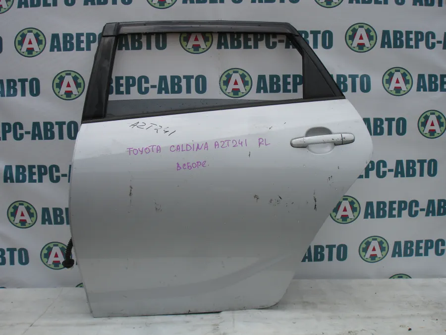 Дверь боковая левая задняя Toyota Caldina AZT241 белая