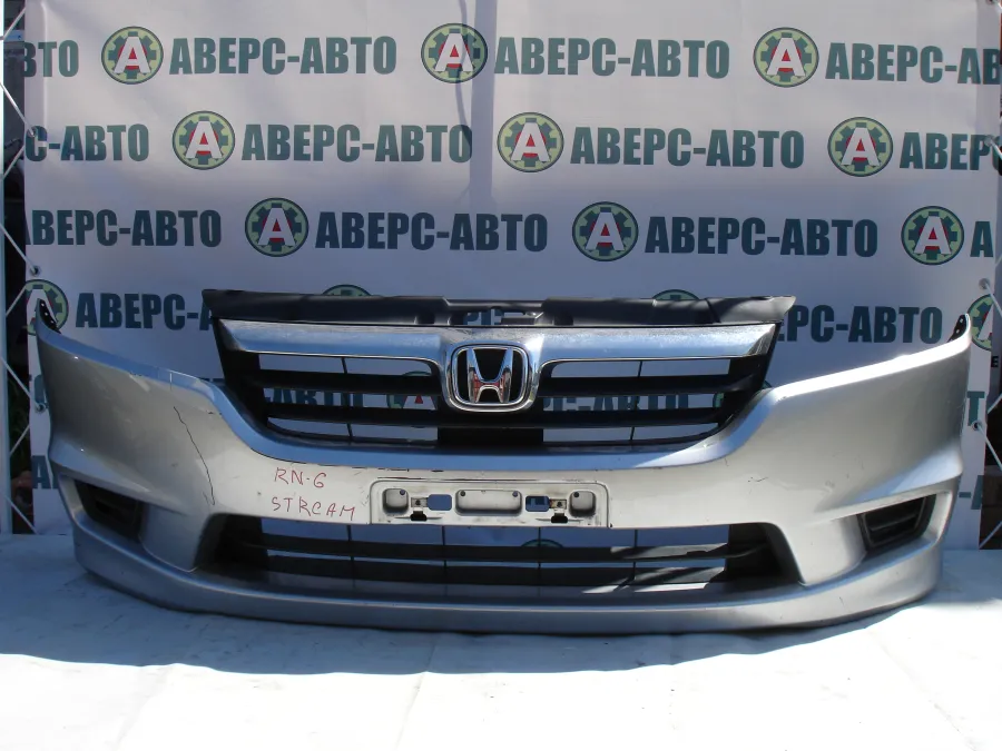 Бампер передний Honda Stream RN6 серебро