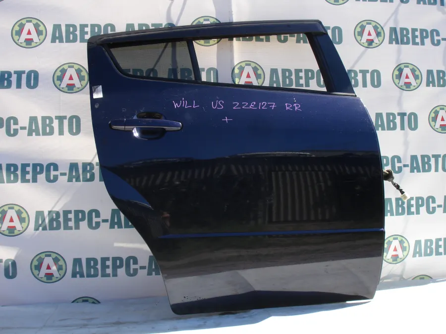Дверь боковая правая задняя Toyota Will VS ZZE127 темно-синяя