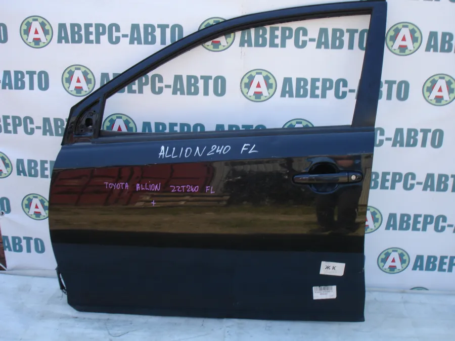Дверь боковая левая передняя Toyota Allion ZZT240 черная
